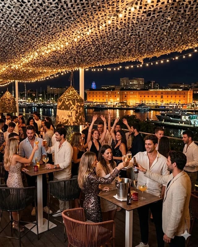 Rooftop party — Barcelona summer 2026