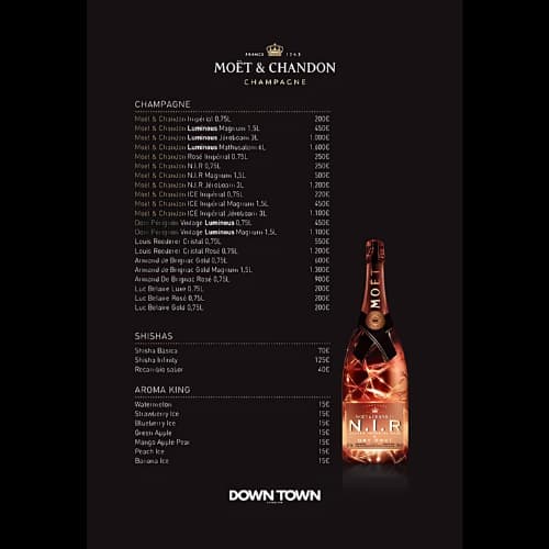 Downtown Barcelona bottle menu page 2
